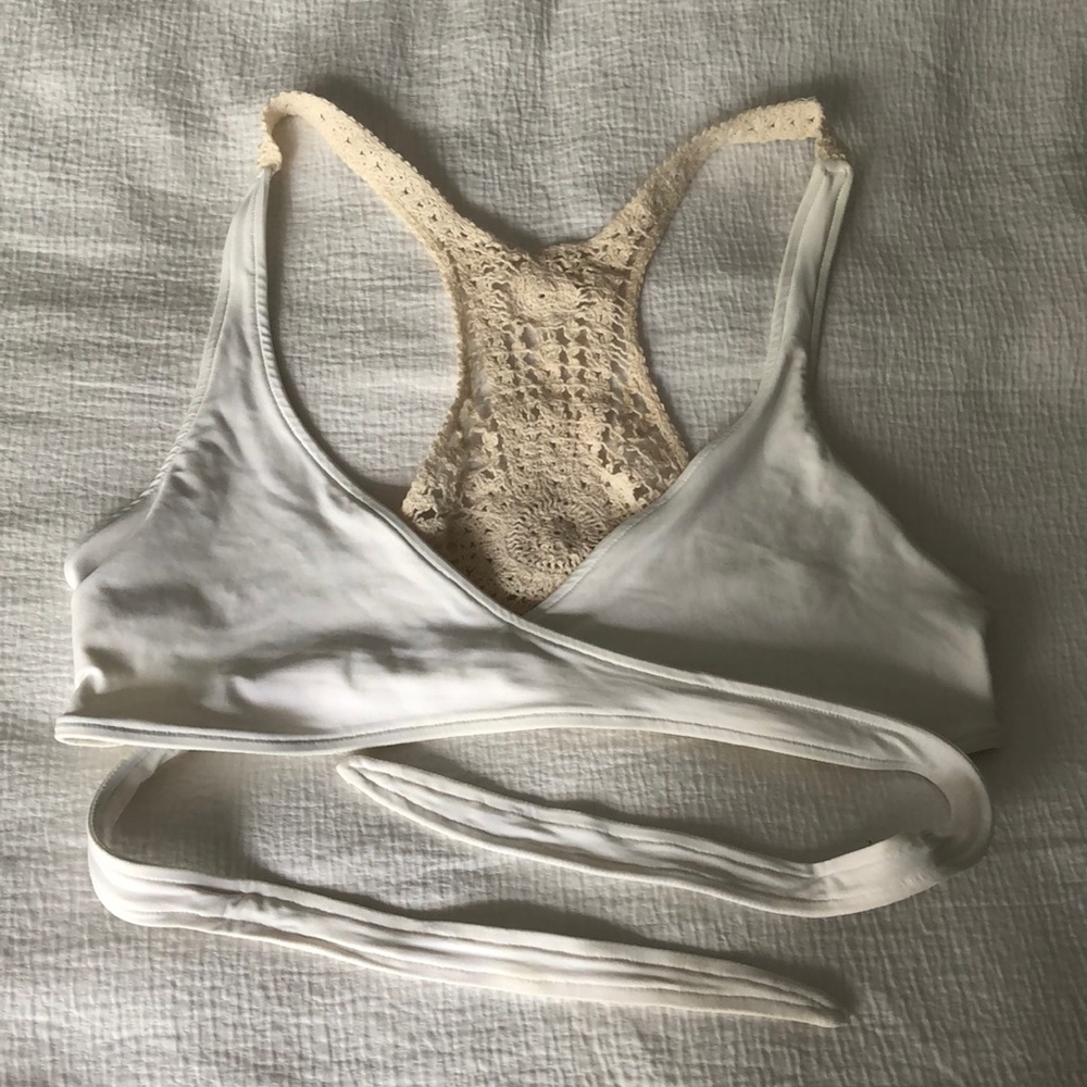 L Space Crochet Wrap Bikini Top